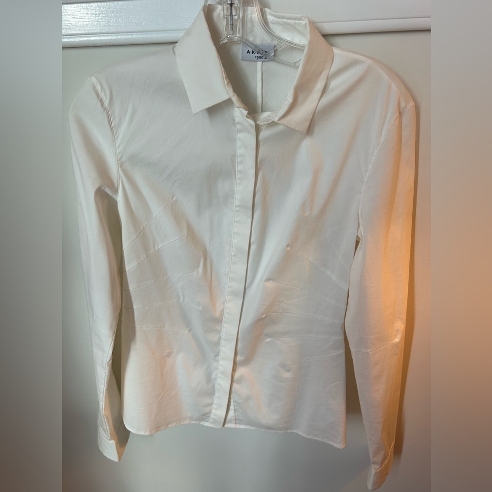 Akris Punto long sleeve white shirt